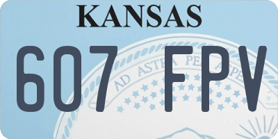 KS license plate 607FPV