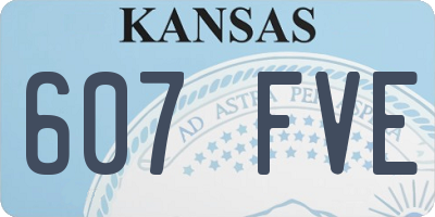 KS license plate 607FVE