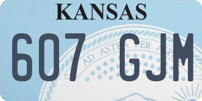 KS license plate 607GJM
