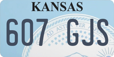 KS license plate 607GJS