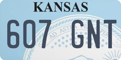 KS license plate 607GNT