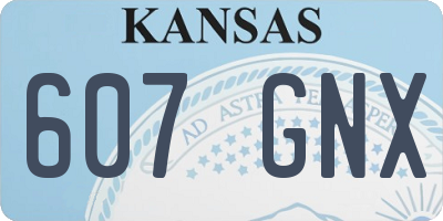 KS license plate 607GNX