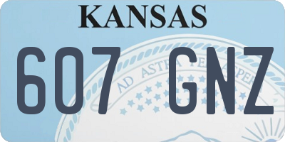 KS license plate 607GNZ