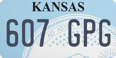 KS license plate 607GPG