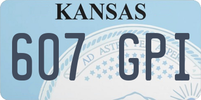 KS license plate 607GPI