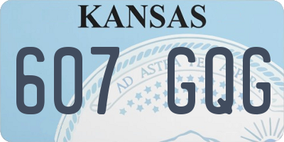 KS license plate 607GQG