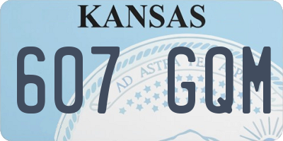 KS license plate 607GQM