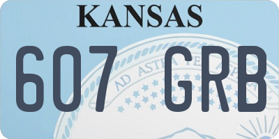 KS license plate 607GRB
