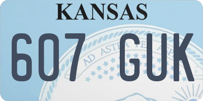 KS license plate 607GUK