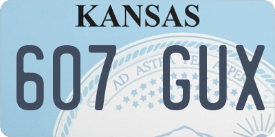 KS license plate 607GUX