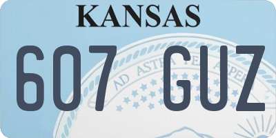 KS license plate 607GUZ
