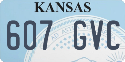 KS license plate 607GVC