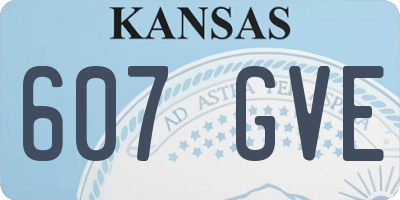 KS license plate 607GVE