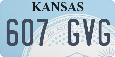 KS license plate 607GVG