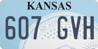 KS license plate 607GVH