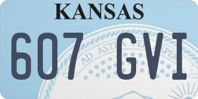 KS license plate 607GVI