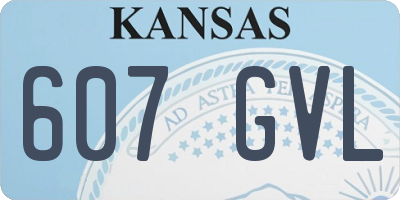 KS license plate 607GVL