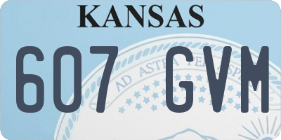KS license plate 607GVM