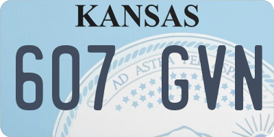 KS license plate 607GVN
