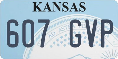 KS license plate 607GVP