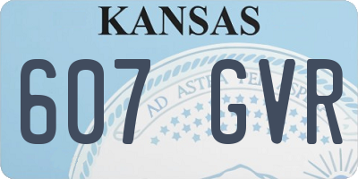 KS license plate 607GVR
