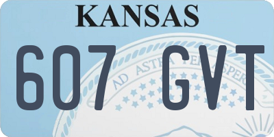 KS license plate 607GVT