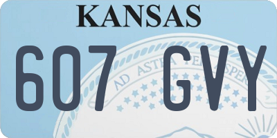 KS license plate 607GVY