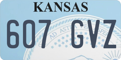 KS license plate 607GVZ