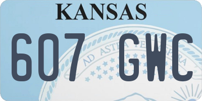 KS license plate 607GWC