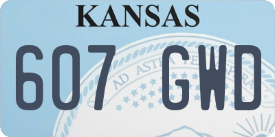 KS license plate 607GWD