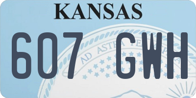 KS license plate 607GWH