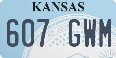 KS license plate 607GWM
