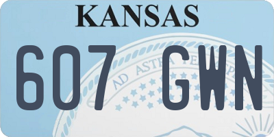 KS license plate 607GWN