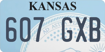 KS license plate 607GXB