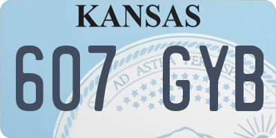 KS license plate 607GYB