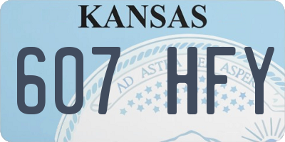 KS license plate 607HFY