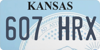 KS license plate 607HRX