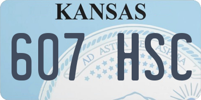 KS license plate 607HSC