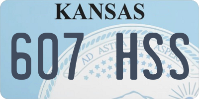 KS license plate 607HSS