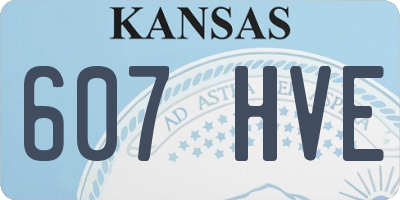 KS license plate 607HVE