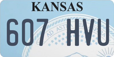KS license plate 607HVU