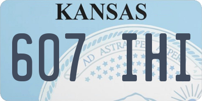 KS license plate 607IHI