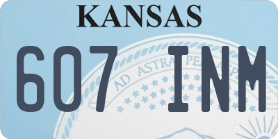KS license plate 607INM