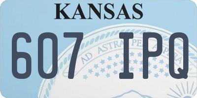 KS license plate 607IPQ