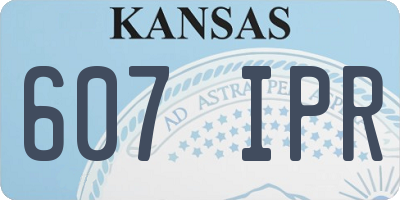 KS license plate 607IPR