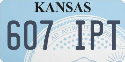 KS license plate 607IPT