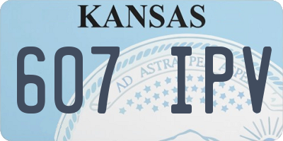 KS license plate 607IPV