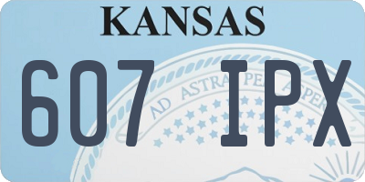 KS license plate 607IPX