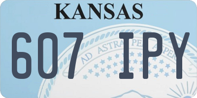 KS license plate 607IPY