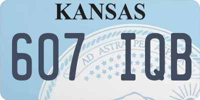 KS license plate 607IQB